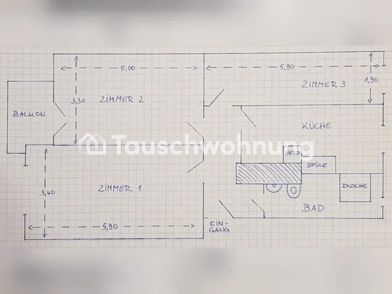 Tauschwohnung: 3-Raum-Wohnung — photo 1